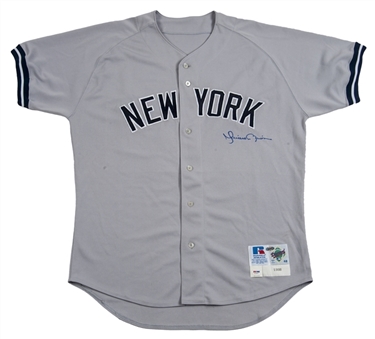 1998 Mariano Rivera Game Issued, Signed New York Yankees Road Jersey (Steiner and PSA/DNA)